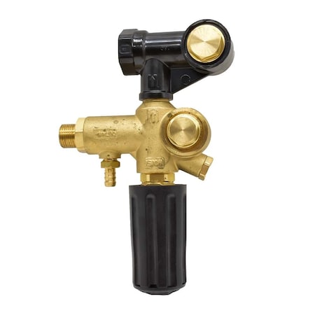 Interstate Pneumatics Pressure Washer Unloaded Valve - 4000 PSI 3/8 Inch MNPT x 3/8 Inch FNPT PW5311